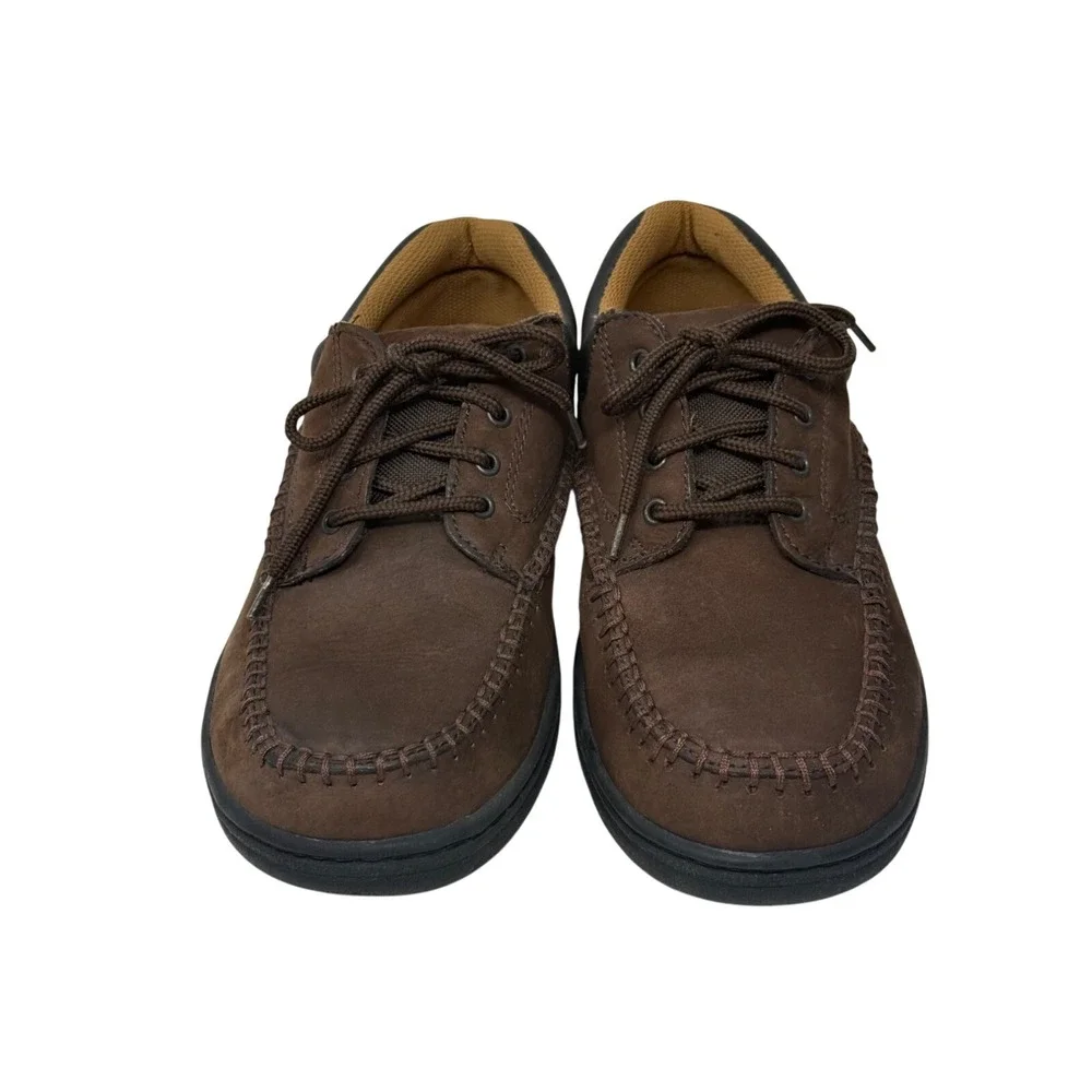 Earth Shoe Mens Kirk Brown Leather Lace Up Oxford Moc Toe 8.5W Academia Heritage